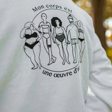 Charger l'image dans la galerie, Hoodie Blanc "Mon corps est une œuvre d'art"
