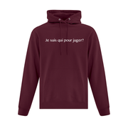 Hoodie Bourgogne "Je Suis Qui Pour Juger?"
