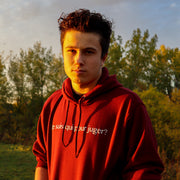Hoodie Bourgogne "Je Suis Qui Pour Juger?"